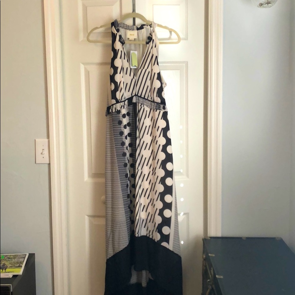 B&W graphic print dress by Maeve